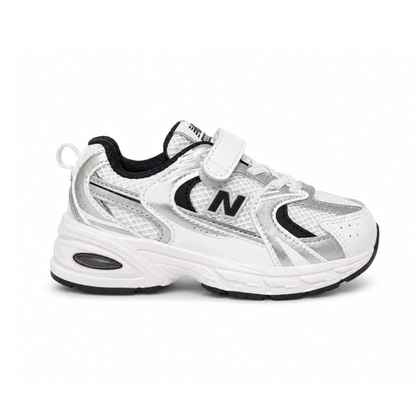 New Balance white and black