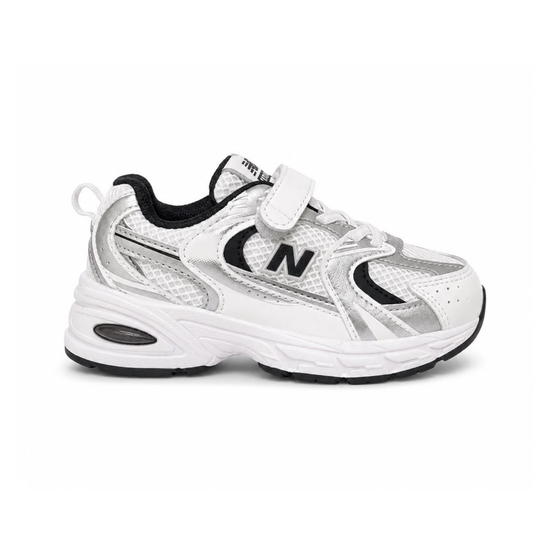 New Balance white and black