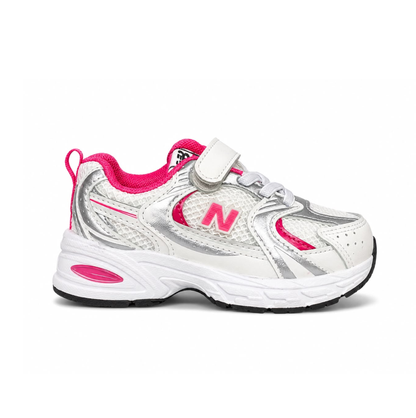New Balance white and Pink